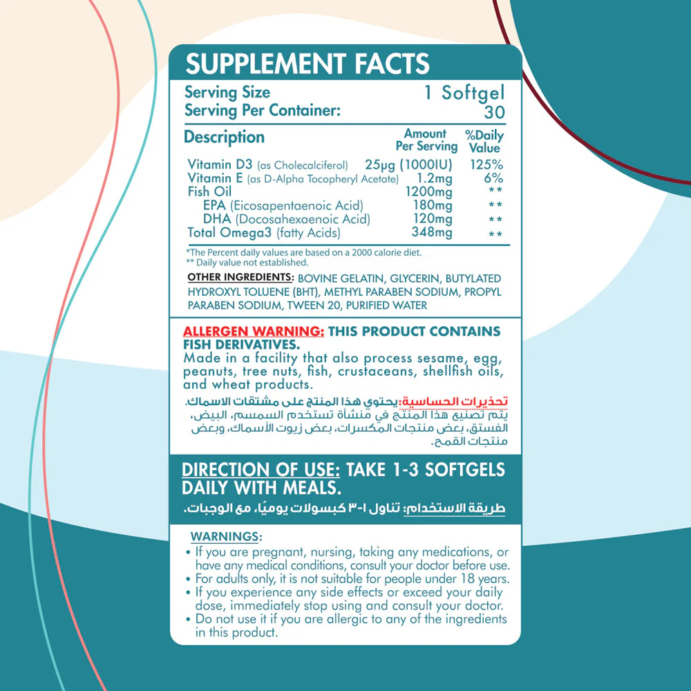 Omega3 With Vitamin D3 Organic Nation - Image 2
